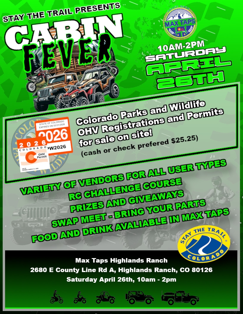 Stay The Trail-Cabin Fever Season Kick Off Event-4/26/25